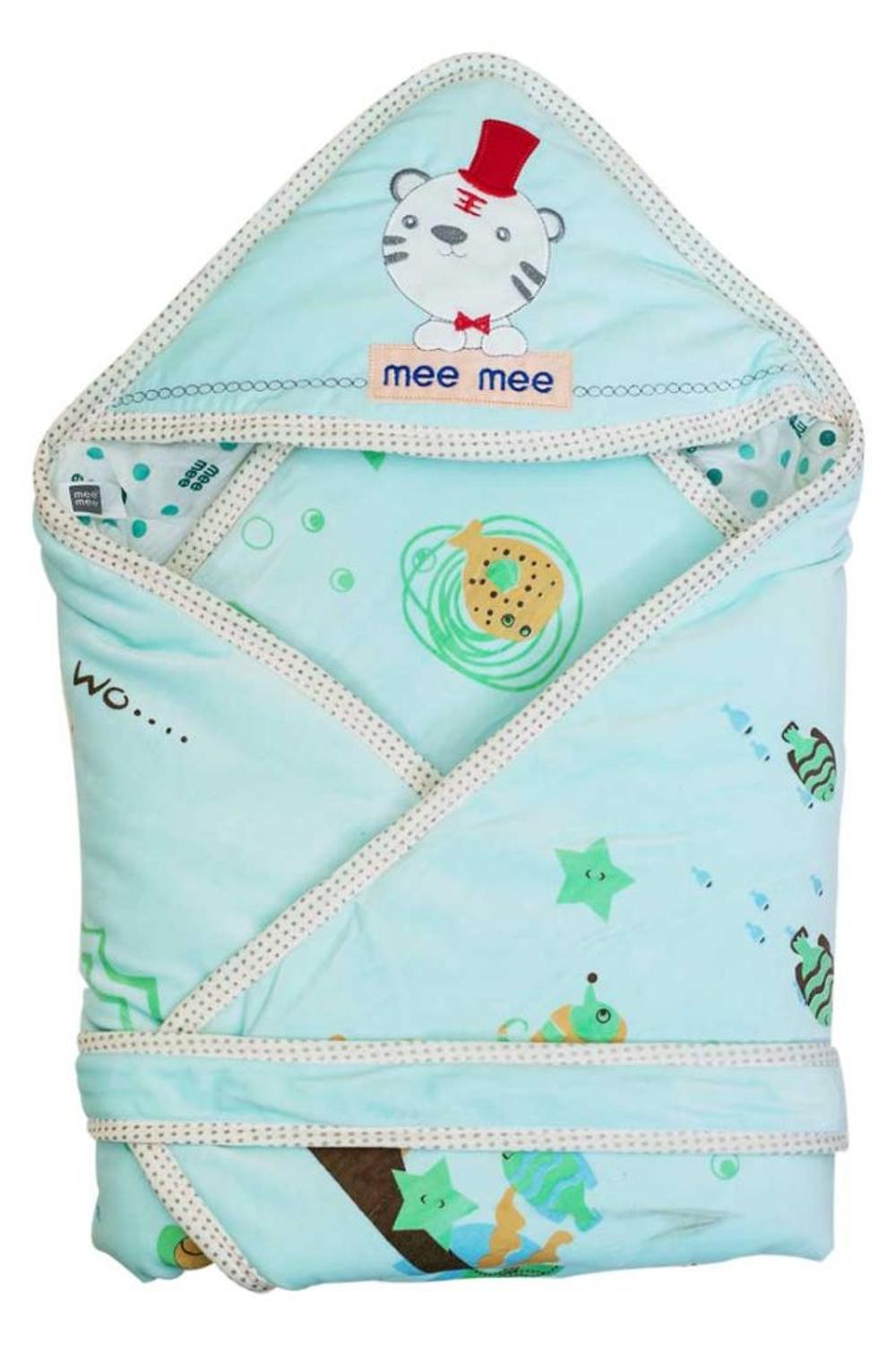 Mee Mee Cozy Cocoon Baby Wrapper with Hood (Green)